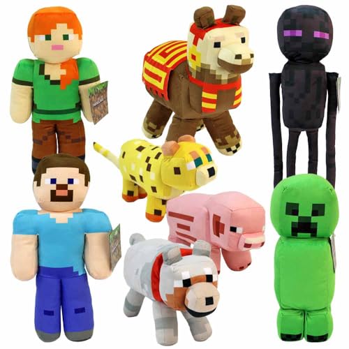 BEMIRO Kuscheltier – 20–50 cm – Weiches Plüschtier mit gedruckten Details – Verschiedene Figuren & Größen wählbar (Set) von BEMIRO