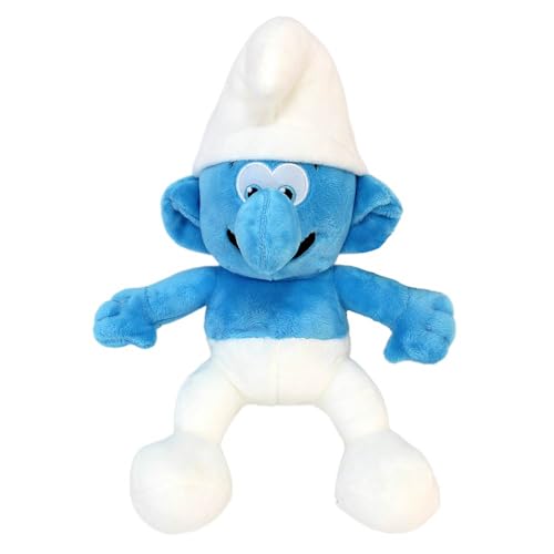 BEMIRO Kuscheltier ca. 32 cm – blau-weißes Plüschtier im Comic-Stil – mit gestickten Augen – weich & kindgerecht – Stofftier für Kinder ab 3 Jahren – ideal zum Kuscheln & Verschenken (Clumsy) von BEMIRO