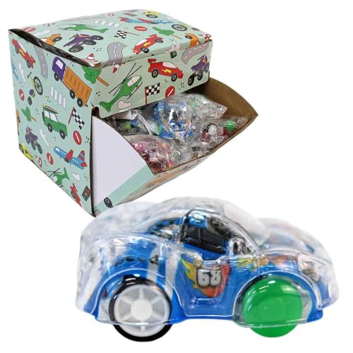 BEMIRO Micro Spielzeugautos, 72er Set, 4 cm, Bunte Farben & Motive, Einzeln verpackt, Mitgebsel für Kindergeburtstag von BEMIRO