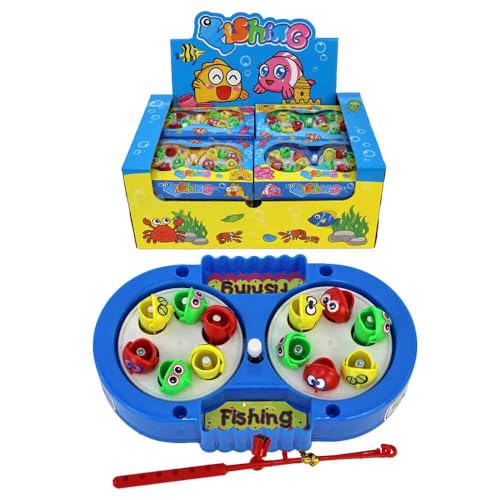 BEMIRO Mini Angelspiel, 15 cm, Reisespiel mit Fischen, Geschicklichkeitsspiel ab 3 Jahre, Kunststoff (12) von BEMIRO