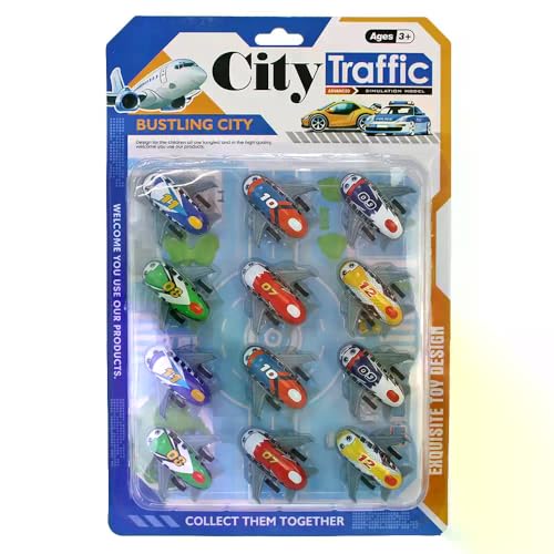 BEMIRO Mini Flugzeuge mit Rückzug – 12er Set – ca. 5 cm groß – Verschiedene Bunte Designs mit niedlichen Gesichtern – Spielzeug für Kinder ab 3 Jahren BEMIRO Mini Flugzeuge mit Rückzug – 12er Set – ca. 5 cm groß – Verschiedene Bunte Designs mit niedlichen Gesichtern – Spielzeug für Kinder ab 3 Jahren von BEMIRO