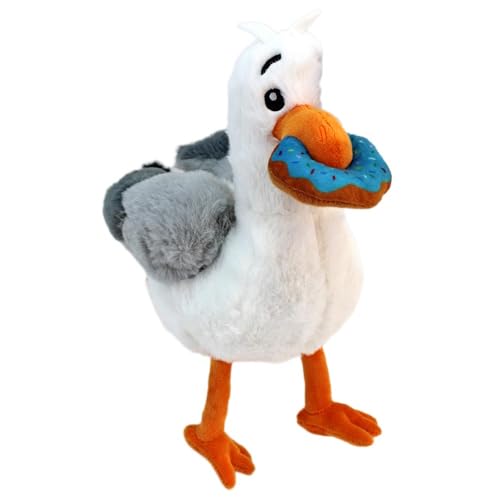 BEMIRO Möwe Plüschtier – 24 cm – Mit Essen im Schnabel – Gestickte Details – Kuschelig weich (Donut) von BEMIRO