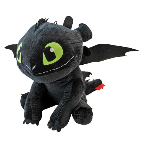 BEMIRO Ohnezahn Drache Plüschtier XXL – 90 cm – Mit gestickten Augen & Details – Kuschelig weich – Mit Aufhängeschlaufe BEMIRO Ohnezahn Drache Plüschtier XXL – 90 cm – Mit gestickten Augen & Details – Kuschelig weich – Mit Aufhängeschlaufe von BEMIRO