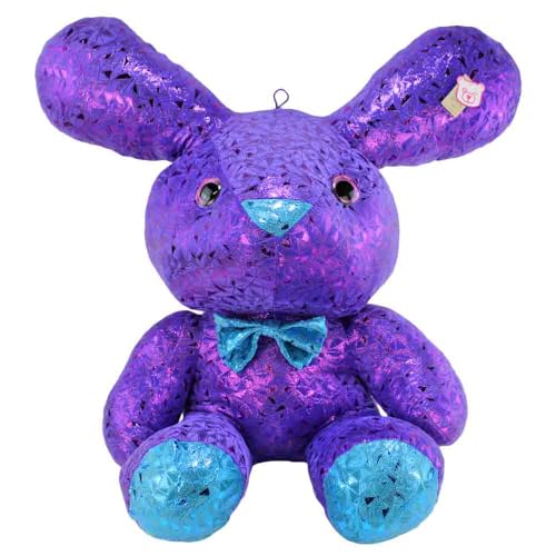 BEMIRO Osterhase Plüschtier groß – 90 cm (60 cm sitzend) – Mit Schlaufe & glitzernden Kunststoffaugen – Zum Kuscheln & Dekorieren (Lila) von BEMIRO
