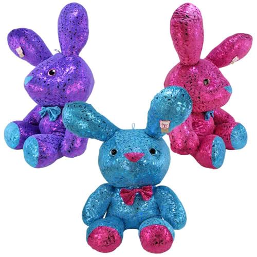 BEMIRO Osterhase Plüschtier groß – 90 cm (60 cm sitzend) – Mit Schlaufe & glitzernden Kunststoffaugen – Zum Kuscheln & Dekorieren (Set) von BEMIRO
