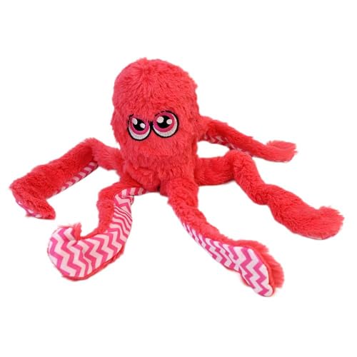 BEMIRO Plüsch-Oktopus, 40 cm, Pink, Kuscheltier mit Schlaufe und gestickten Augen, Weiches Stofftier von BEMIRO