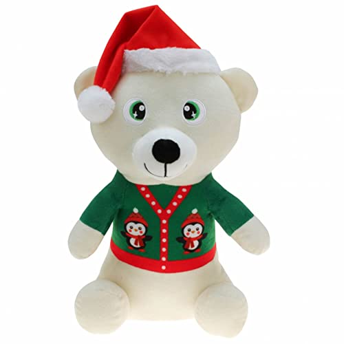 BEMIRO Plüschtier Eisbär Willy im Weihnachts-Look - ca. 25 cm, Eisbär Kuscheltier, Weihnachtsbär, Eisbär Figur, Eisbären Deko, Weihnachtsdeko, Deko Weihnachten… von BEMIRO