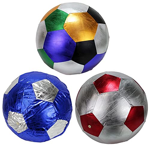 BEMIRO Riesen Fußball aufblasbar - ca. 40 cm, aufblasbarer Fußball, aufblasbarer Ball, Wasserball, aufblasbarer Ball XXL von BEMIRO