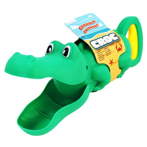 BEMIRO Sandgreifer für Kinder – 34 cm – Greifer-Spielzeug im Tiermotiv – Hochwertig verarbeitet – Ideal für Strand & Garten (Krokodil) von BEMIRO
