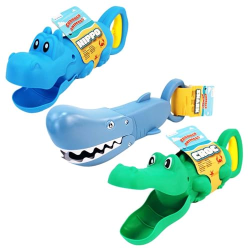 BEMIRO Sandgreifer für Kinder – 34 cm – Greifer-Spielzeug im Tiermotiv – Hochwertig verarbeitet – Ideal für Strand & Garten (Set) von BEMIRO