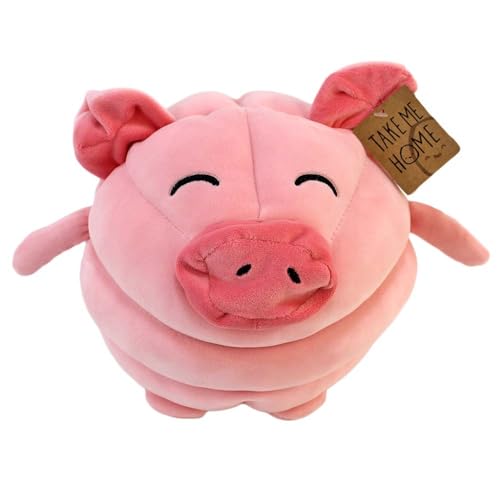 BEMIRO Schwein Kuscheltier, 22 cm, Rosa-Pink, Extra Weich, Plüschtier mit Gestickten Augen, Stofftier zum Kuscheln, ab 3 Jahre von BEMIRO