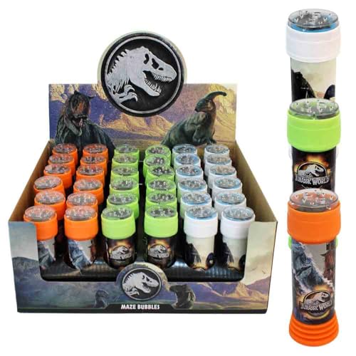 BEMIRO Seifenblasen Dino – ca. 11 cm – 60 ml – mit Kugelspiel im Deckel – Dino-Motive Kinder Seifenblasenfläschchen – 36 Stück im Display – ab 3 Jahren BEMIRO Seifenblasen Dino – ca. 11 cm – 60 ml – mit Kugelspiel im Deckel – Dino-Motive Kinder Seifenblasenfläschchen – 36 Stück im Display – ab 3 Jahren von BEMIRO