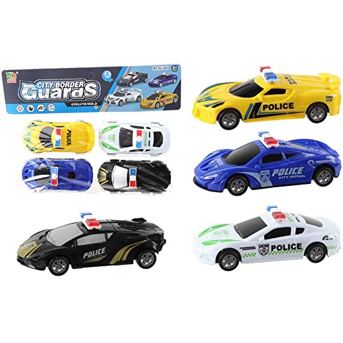 BEMIRO Spielzeug Polizeiauto mit Rückzug - 4er Set, Polizeiauto Spielzeug, Polizei Spielzeug, Polizeiauto Set, Polizei Auto Kinder, Polizei Auto, Polizei Autos BEMIRO Spielzeug Polizeiauto mit Rückzug - 4er Set, Polizeiauto Spielzeug, Polizei Spielzeug, Polizeiauto Set, Polizei Auto Kinder, Polizei Auto, Polizei Autos von BEMIRO
