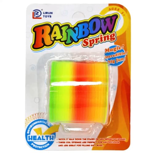 BEMIRO Treppenfeder Spielzeug – Regenbogen-Farbverlauf – ca. 7 x 6 cm – Klassiker für Kinder ab 3 Jahren BEMIRO Treppenfeder Spielzeug – Regenbogen-Farbverlauf – ca. 7 x 6 cm – Klassiker für Kinder ab 3 Jahren von BEMIRO