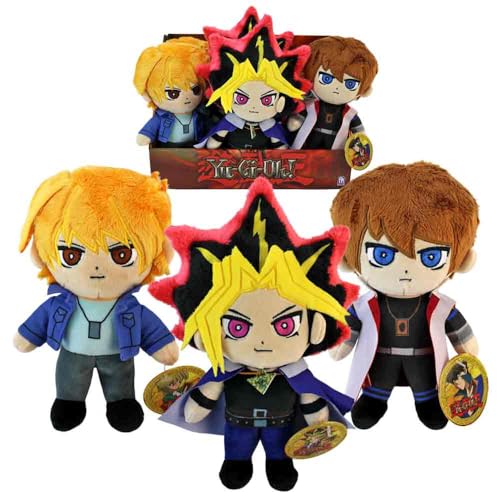 BEMIRO Yu-Gi-Oh! Kuscheltier – 21 cm – Original Lizenzartikel – Yugi, Kaiba oder Joey wählbar – Gestickte Details & hochwertig verarbeitet (Display) von BEMIRO
