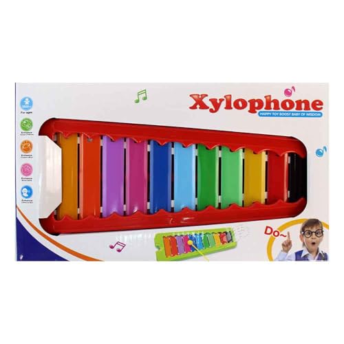 Buntes Xylophon Spielzeug für Kinder – 10 Tasten – inkl. Stab – ca. 32 cm – Regenbogen Design – Musikinstrument ab 18 Monaten Buntes Xylophon Spielzeug für Kinder – 10 Tasten – inkl. Stab – ca. 32 cm – Regenbogen Design – Musikinstrument ab 18 Monaten von BEMIRO
