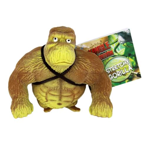 Gorilla Stretch Spielzeug – Klein & dehnbar – 9 x 13 cm – In Schwarz & Braun – Beliebt aus Social Media (Braun) von BEMIRO