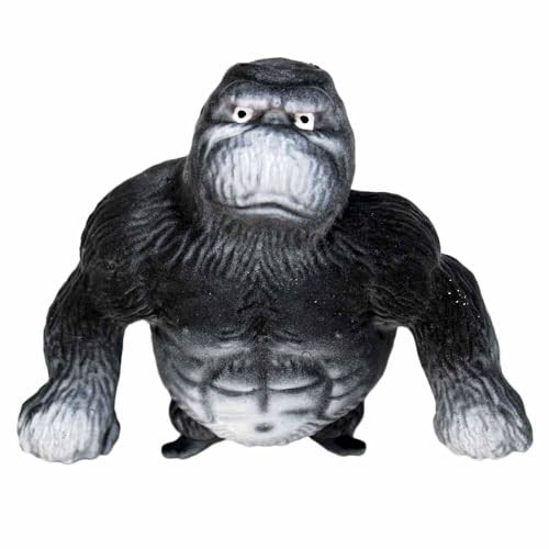 Gorilla Stretch Spielzeug – Klein & dehnbar – 9 x 13 cm – In Schwarz & Braun – Beliebt aus Social Media (Schwarz) von BEMIRO