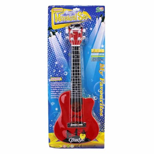 Kindergitarre Spielzeug – ca. 53 cm – mit 4 echten Saiten – Musikinstrument für Kinder ab 4 Jahren – ideal zum Musizieren Lernen Kindergitarre Spielzeug – ca. 53 cm – mit 4 echten Saiten – Musikinstrument für Kinder ab 4 Jahren – ideal zum Musizieren Lernen von BEMIRO