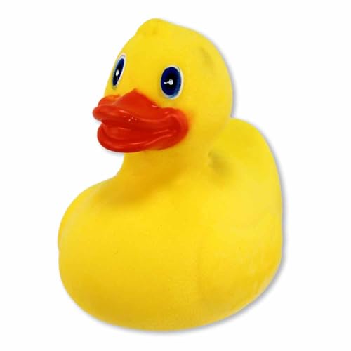 Klassische Badeente – Gelb, Ca. 10 cm Groß, Quietscht auf Druck, Zum Baden oder als Deko (Klassisch, 1, Stück) von BEMIRO