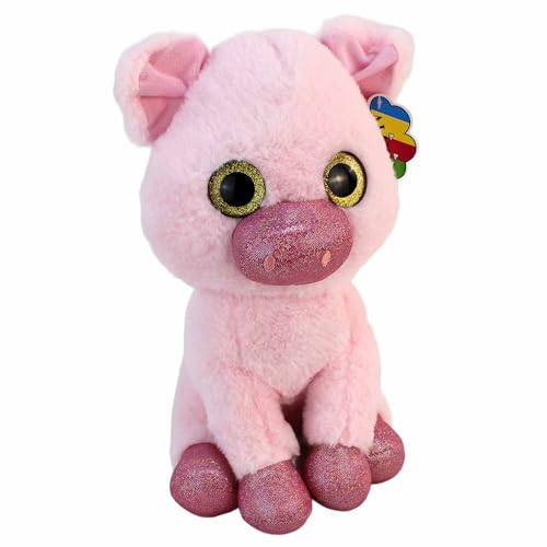 Kuscheltier rosa Schwein – ca. 30 cm – weiches Plüschtier mit Glitzeraugen, Glitzerpfoten & Schlaufe zum Anhängen – Geschenkidee für Kinder & Plüsch-Fans – niedliches Design Kuscheltier rosa Schwein – ca. 30 cm – weiches Plüschtier mit Glitzeraugen, Glitzerpfoten & Schlaufe zum Anhängen – Geschenkidee für Kinder & Plüsch-Fans – niedliches Design von BEMIRO