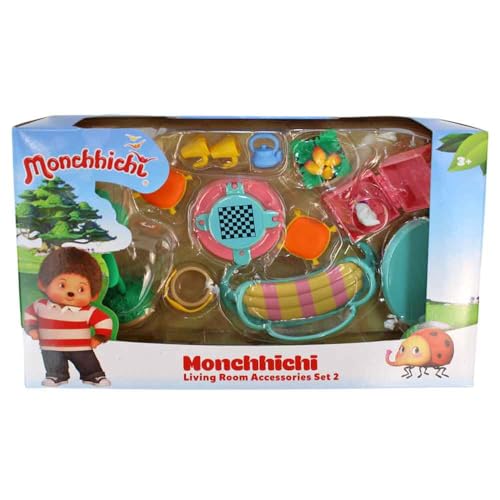 Monchhichi Wohnzimmer-Zubehörset 2, 13-teilige Miniatur-Möbel und Accessoires, Spielset ab 3 Jahren Monchhichi Wohnzimmer-Zubehörset 2, 13-teilige Miniatur-Möbel und Accessoires, Spielset ab 3 Jahren von BEMIRO