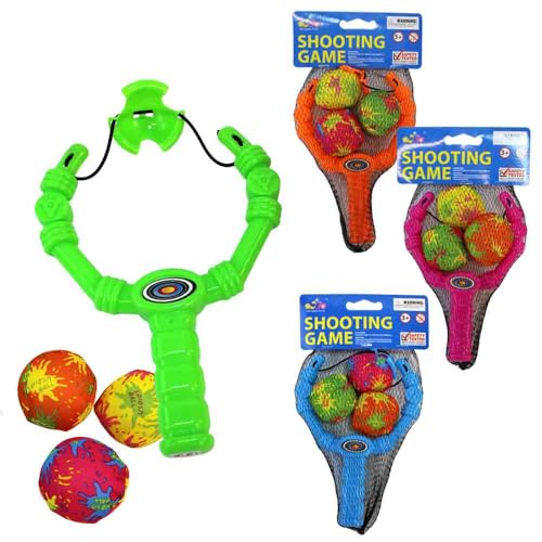 Schleuderspielzeug mit Wasserbällen – 3er Set – ca. 20 cm Griff – für Garten & Urlaub – Wasser aufnehmen & losschießen – Outdoor-Sommerspaß für Kinder – Farbauswahl Nicht möglich (4) von BEMIRO