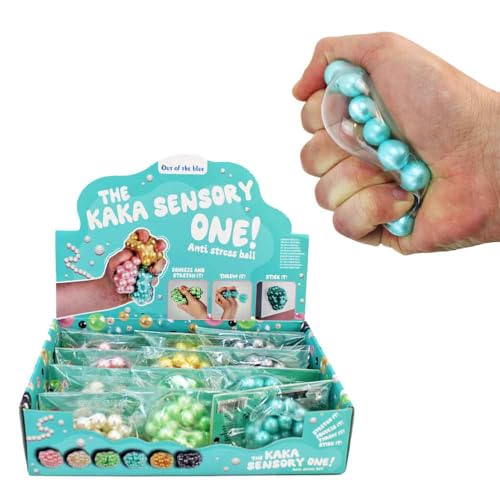Sensorischer Anti-Stress Ball – 7 cm – Aus Gummi mit Füllung – Entspannungsspielzeug für Kinder & Erwachsene (12) von BEMIRO