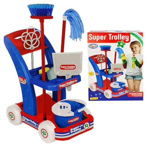 Spielzeug Putzwagen für Kinder – 48 cm hoch – Mit Besen, Schaufel, Wischmopp & Zubehör – Ab 3 Jahren geeignet Spielzeug Putzwagen für Kinder – 48 cm hoch – Mit Besen, Schaufel, Wischmopp & Zubehör – Ab 3 Jahren geeignet von BEMIRO
