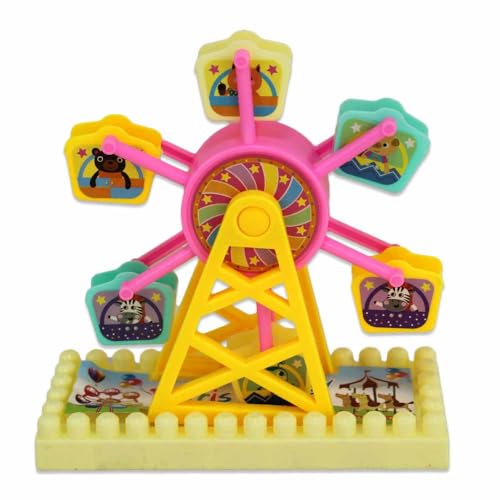 Spielzeug Riesenrad für Kinder - Buntes Design, 15 cm, Zum Zusammenbauen, Auf Karte verpackt von BEMIRO