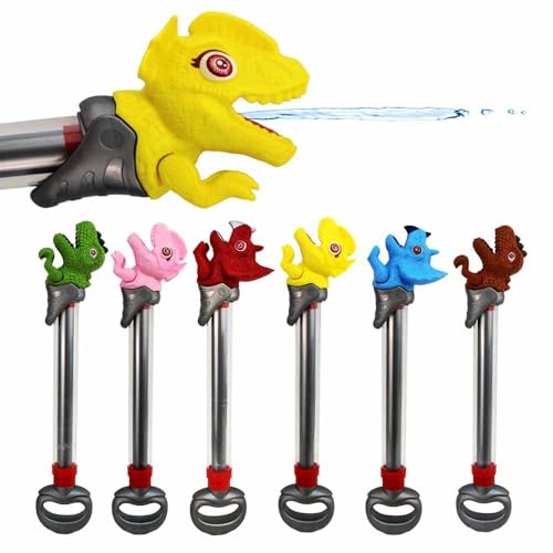 Wasserspielzeug Dinosaurier – 40 cm – Mit beweglichen Armen – Aufziehbar & spritzfähig – Schnelles Befüllen (6) von BEMIRO