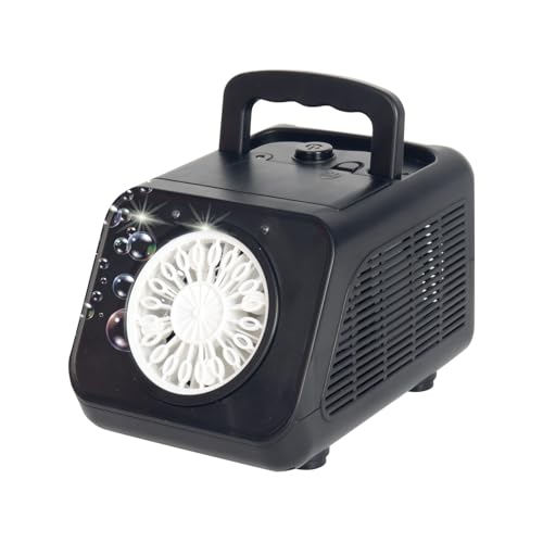 BEPER Automatische Seifenblasenmaschine mit LED-Lichtern – 2 Geschwindigkeiten, Dauerbetrieb – 200 ml Flüssigkeit inklusive, Batteriebetrieben (Nicht im Lieferumfang enthalten) von BEPER