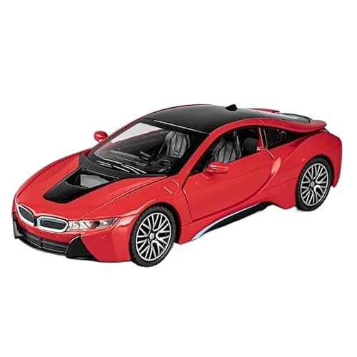 BEPHON Für I8 1:32 Legierung Automodell Sound und Licht Metall Simulation Spielzeug Fahrzeuge Auto Spielzeug Sammlergeschenk Wohnkultur Boy Spielzeug Fahrzeug (Rot) von BEPHON