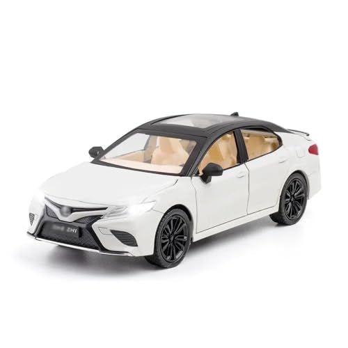 BEPHON Für To&Yo&Ta für Camry 1:24 Legierung Auto Modell Spielzeug Metall Druckguss Hohe Simulation Fahrzeugmodell Sound Licht Spielzeug Geschenke Fahrzeuge Spielzeug (White) von BEPHON