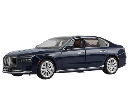 Für 7er Serie i7 G70 1:24 Legierung Luxus Automodell Druckguss Metall Spielzeug Limousine reine Elektrofahrzeuge Automodell Sound Licht Geschenk Modell Spielzeugauto(Blue) von BEPHON