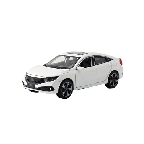 Für Ci&vi&c Limousine 1/32 Spielzeugauto Miniatur Diecast Fahrzeugmodell Türen Öffentlichen Sound & Licht Sammlung Geschenk Modell Spielzeugauto(White) von BEPHON
