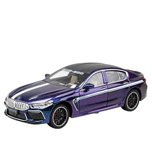 Für M8 1:24 Legierung Superscar Modell Skala Diecast Metall Fahrzeug Sound & Licht Simulation Sammlungen Geburtstagsgeschenk Spielzeug Modell Spielzeugauto(Lila) von BEPHON