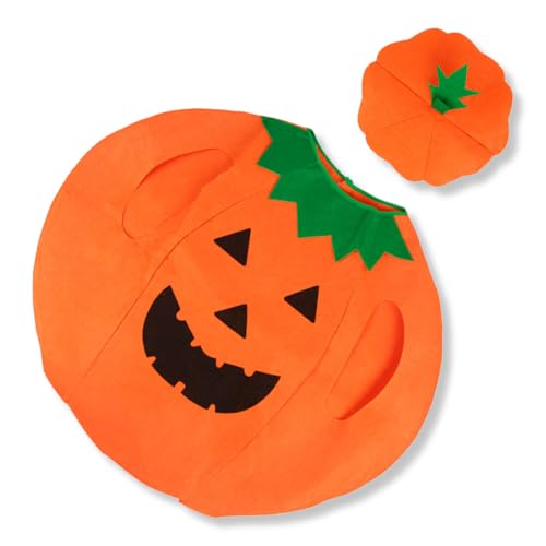 BEPSYOM Halloween Kürbis Kostüm mit und Hut, Für Junge Mädchen Cosplay Halloween Party BEPSYOM Halloween Kürbis Kostüm mit und Hut, Für Junge Mädchen Cosplay Halloween Party von BEPSYOM
