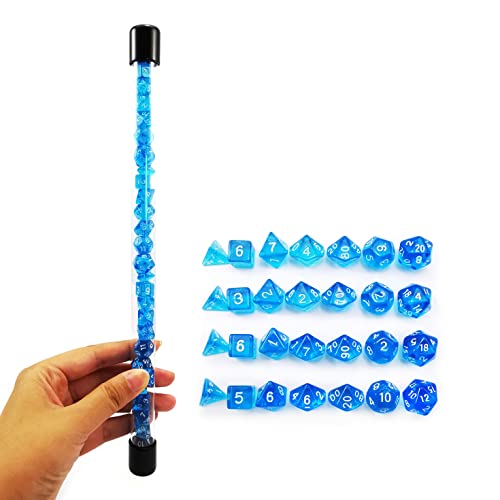 Bescon 28pcs Translucent Blue Mini Polyhedral Dice Set in Tube, Dungeons and Dragons RPG Dice 4X7pcs,Mini Gem Blue Dice Set Bescon 28pcs Translucent Blue Mini Polyhedral Dice Set in Tube, Dungeons and Dragons RPG Dice 4X7pcs,Mini Gem Blue Dice Set von BESCON DICE