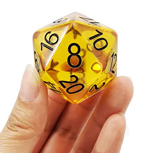 Bescon Amber Jumbo D20 38MM, Big Size 20 Sides Dice, Big 20 Faces Cube 1.5 inch von BESCON DICE
