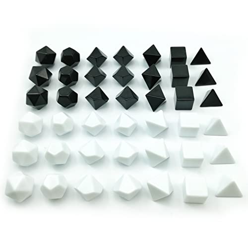 Bescon Blank Polyhedral RPG Dice Set 42pcs Artist Set, Solid Black and White Colors in Complete Set of 7, 3 Sets for Each Color, DIY Dice Bescon Blank Polyhedral RPG Dice Set 42pcs Artist Set, Solid Black and White Colors in Complete Set of 7, 3 Sets for Each Color, DIY Dice von BESCON DICE