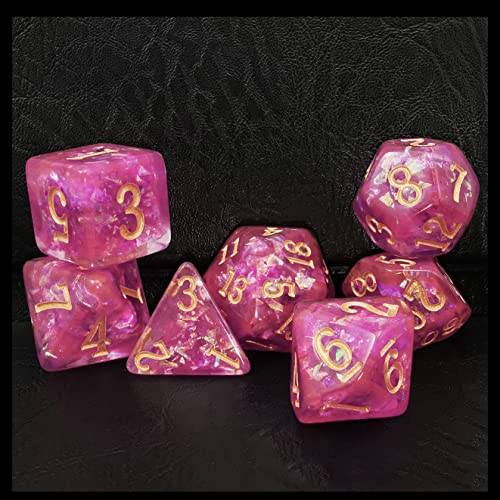 Bescon Dense-Core Polyhedral Dice Set of Violet, RPG 7-dice Set in Brick Box Packing von BESCON DICE