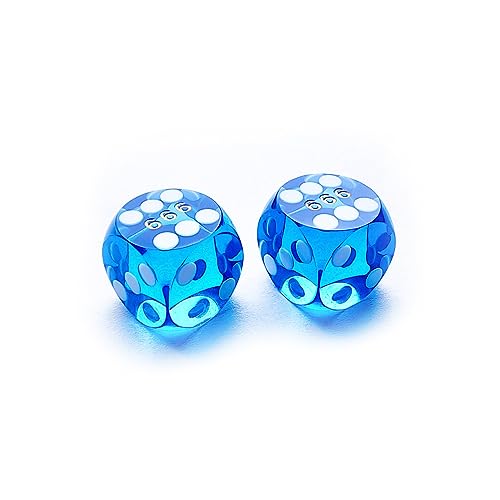 Bescon Dice Professional Small Precision Dice 12.7mm (1/2 inch) with Random Serial Number, Mini Precision Cut Dice 12.7MM Gem Blue von BESCON DICE