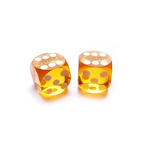 Bescon Dice Professional Small Precision Dice 12.7mm (1/2 inch) with Random Serial Number, Mini Precision Cut Dice 12.7MM Gem Orange von BESCON DICE