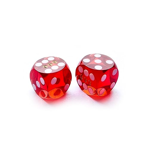 Bescon Dice Professional Small Precision Dice 12.7mm (1/2 inch) with Random Serial Number, Mini Precision Cut Dice 12.7MM Gem Red von BESCON DICE