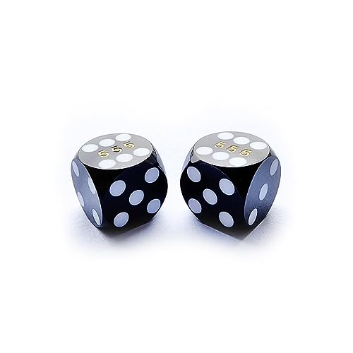 Bescon Dice Professional Small Precision Dice 12.7mm (1/2 inch) with Random Serial Number, Mini Precision Cut Dice 12.7MM Opaque Black von BESCON DICE