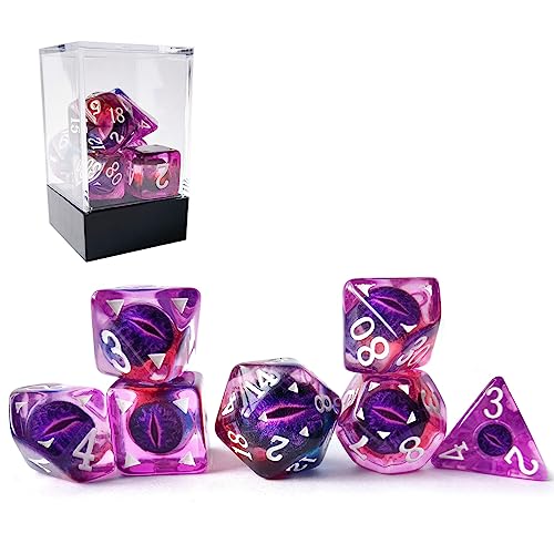 Bescon Dragon Eye RPG Dice Set of 7, Dragon Eye Polyhedral Dice, Purple Eye Set Bescon Dragon Eye RPG Dice Set of 7, Dragon Eye Polyhedral Dice, Purple Eye Set von BESCON DICE