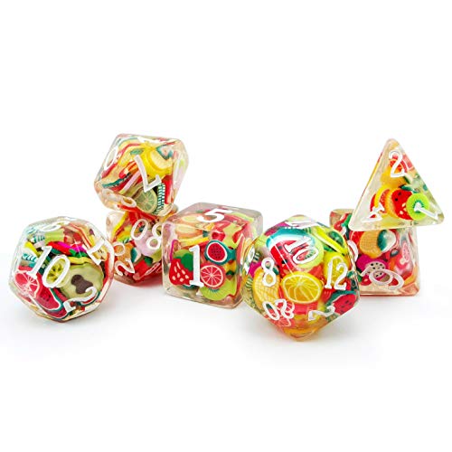 Bescon Fruit Polyhedral Dice Set, Novelty RPG Dice Set of 7 Bescon Fruit Polyhedral Dice Set, Novelty RPG Dice Set of 7 von BESCON DICE