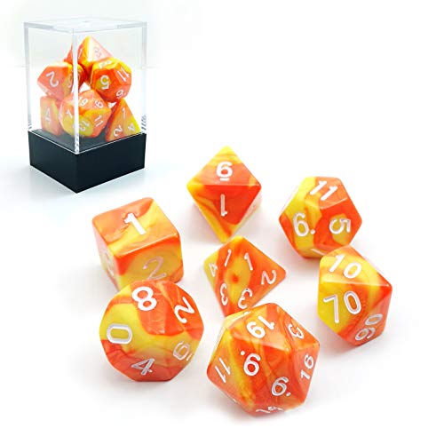 Bescon Gemini Zwei Ton Polygonal Würfel Saffron, Spielwürfel D&D Dice Set of 7 Brick Box, RPG - Rollenspiel Polyedrische Dice 7pcs Set Bescon Gemini Zwei Ton Polygonal Würfel Saffron, Spielwürfel D&D Dice Set of 7 Brick Box, RPG - Rollenspiel Polyedrische Dice 7pcs Set von BESCON DICE