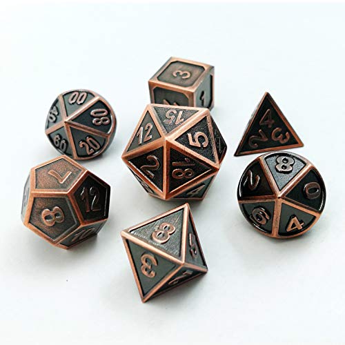 Bescon Kupfer Solide Metall Polygonal Würfel Spielwürfel Würfeln für DND Dungeons und Dragons, Copper Metallic RPG - Rollenspiel Polyedrische Dice 7pcs Set d4 d6 d8 d10 d12 d20 d% Bescon Kupfer Solide Metall Polygonal Würfel Spielwürfel Würfeln für DND Dungeons und Dragons, Copper Metallic RPG - Rollenspiel Polyedrische Dice 7pcs Set d4 d6 d8 d10 d12 d20 d% von BESCON DICE